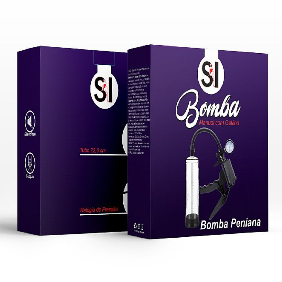 Bomba Peniana Manual Com Medidor Si