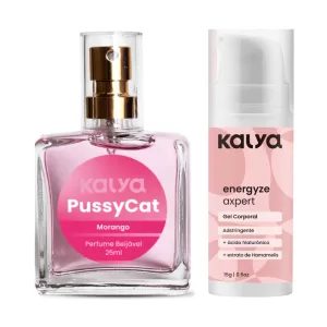 Kit Anis Sexy Lady com Perfume Feminino Pussycat Beijável e Gel Adstringente Energyze Apert com Ácido Hialurônico - Kalya