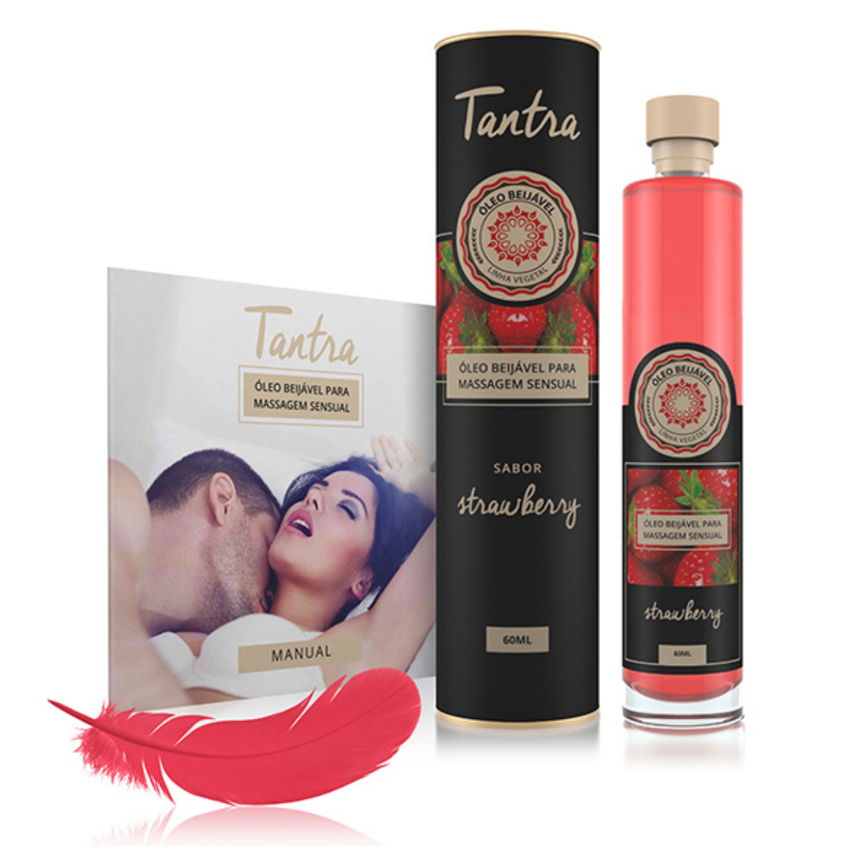 Kit Anis Linha Tantra com Óleo de Massagem Tranta Morango E Gel Tântrica Yoni e Lingan - Imagem 3