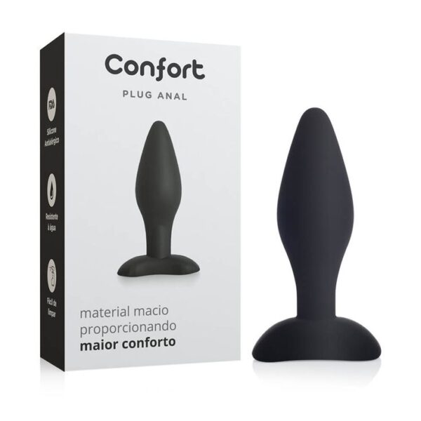 Plug Anal Confort em Silicone Médio