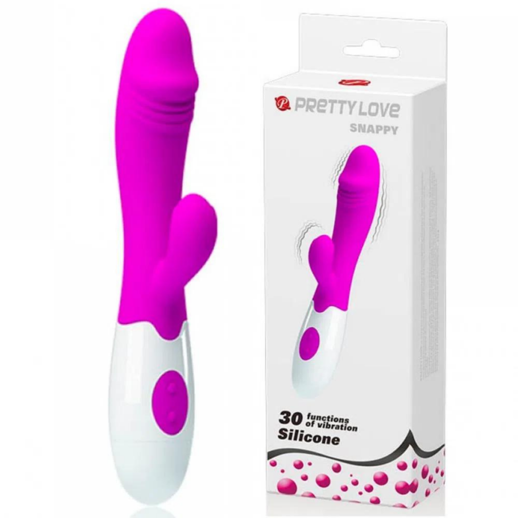 Vibrador Rabbit Silicone 30 modos Snappy Pretty Love Pink