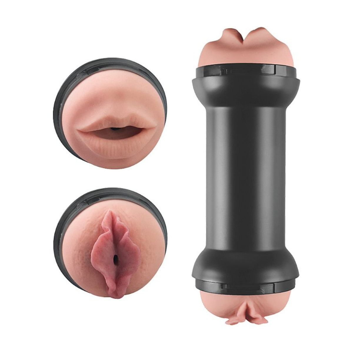 Masturbador Masculino Lanterna Vagina e Boca SI em Cyberskin - Imagem 7