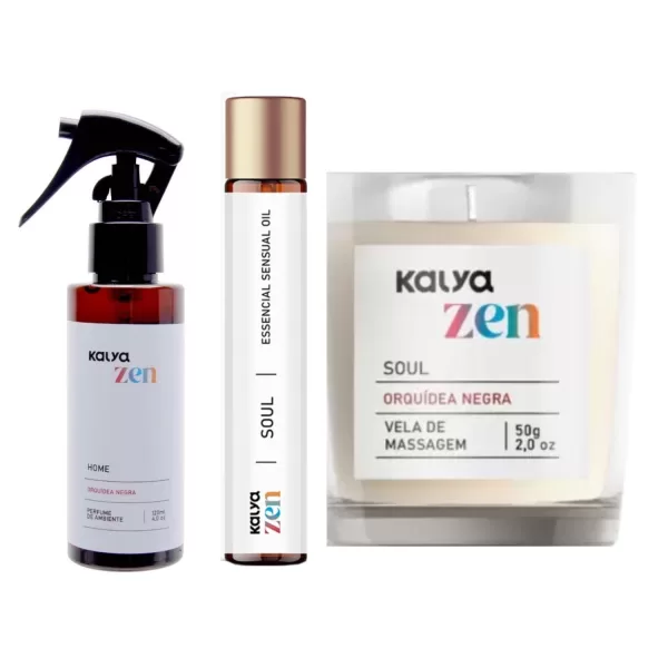 Kit Kalya Zen com Óleo Vela e Perfume de Ambiente