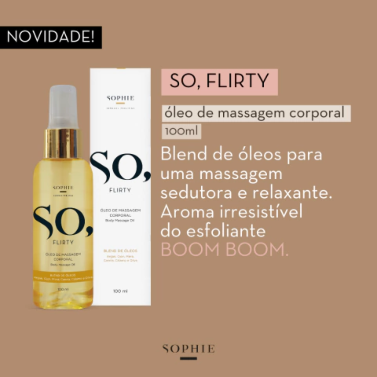 Óleo de Massagem Corporal SO Flirty - Sophie - Imagem 3
