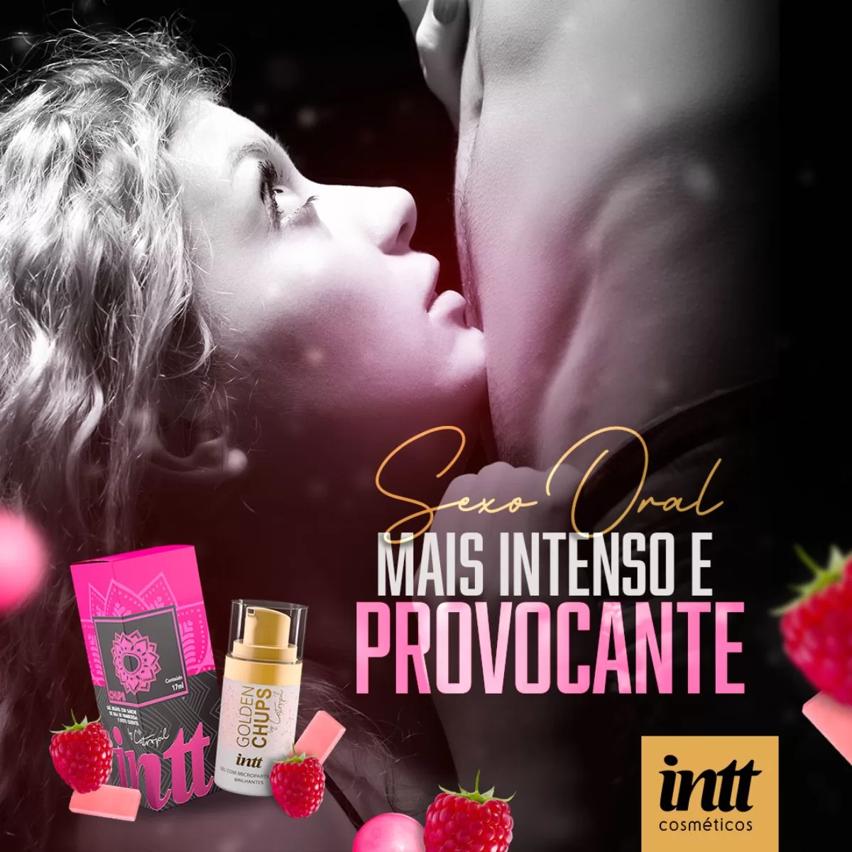 Gel Beijável Golden Chups Framboesa Efeito Quente by Castropil - Imagem 6