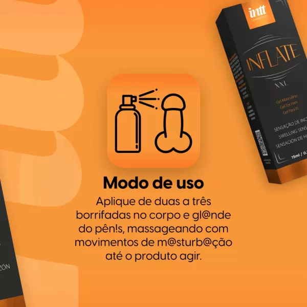 INFLATE Gel Masculino Sensação de Inchaço - INTT - Image 6