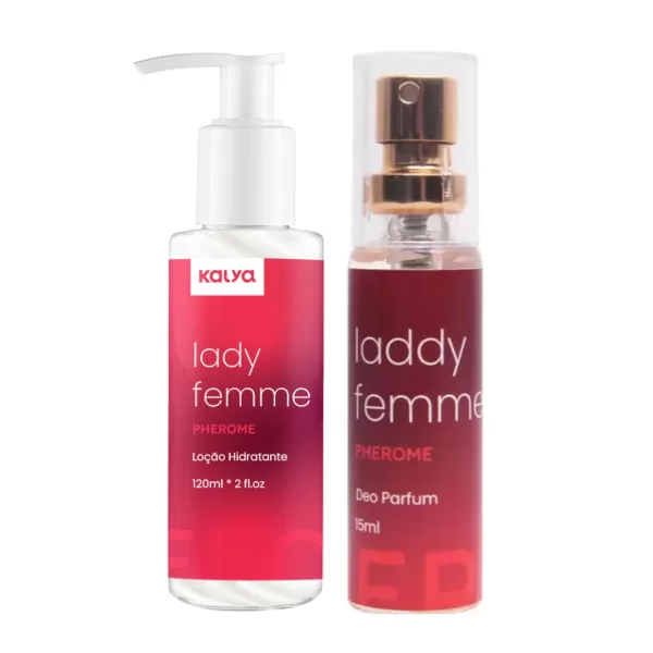 Kit Loção Corporal e Perfume Pherome Lady Femme - Kalya - Image 2