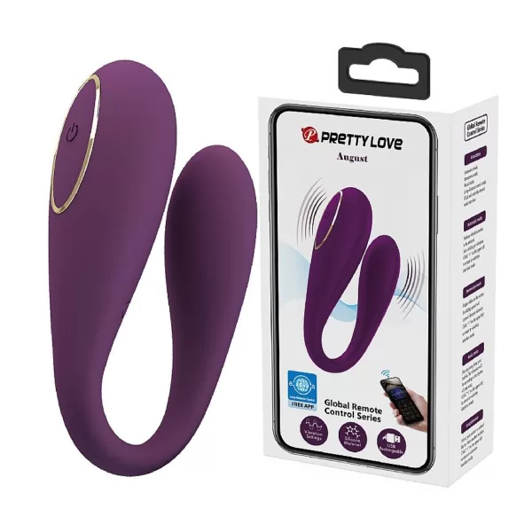 Vibrador de Casal August - À Longa distância - APP - Pretty Love