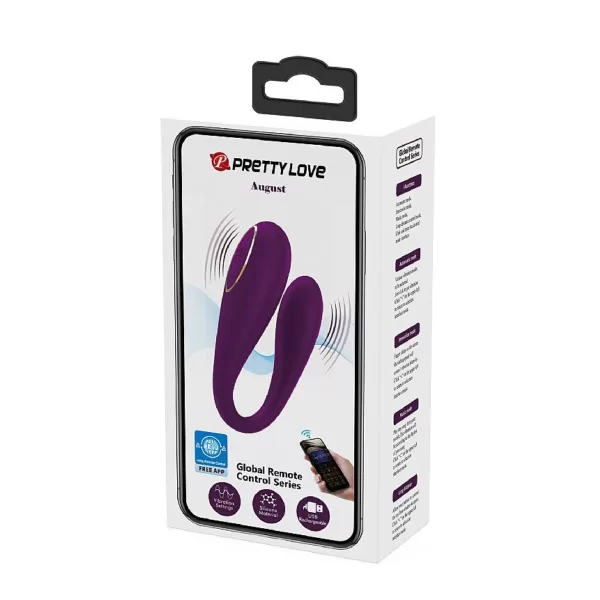Vibrador de Casal August - À Longa distância - APP - Pretty Love - Image 9