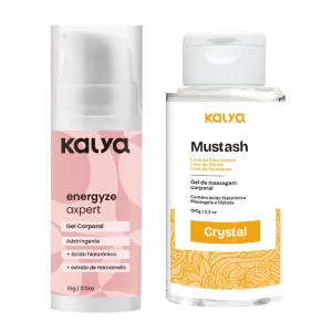 Kit Gel Adstringente com Ácido Hialurônico Energyze Axpert + MUSTASH CRYSTAL Lubrificante á base de água - Kalya