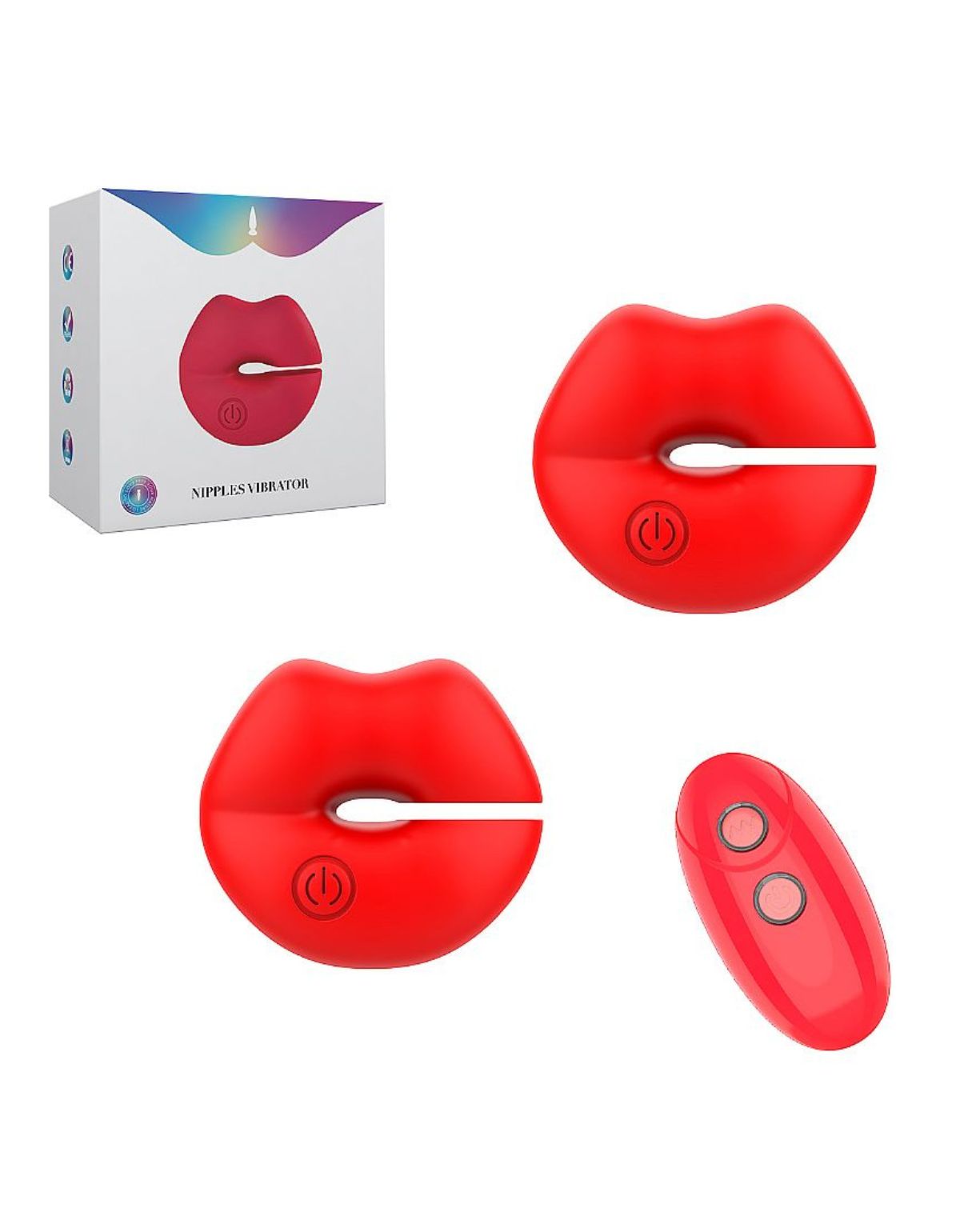 Grampo Mamilo Vibrador Recarregável Silicone Toque Macio 10 Modos