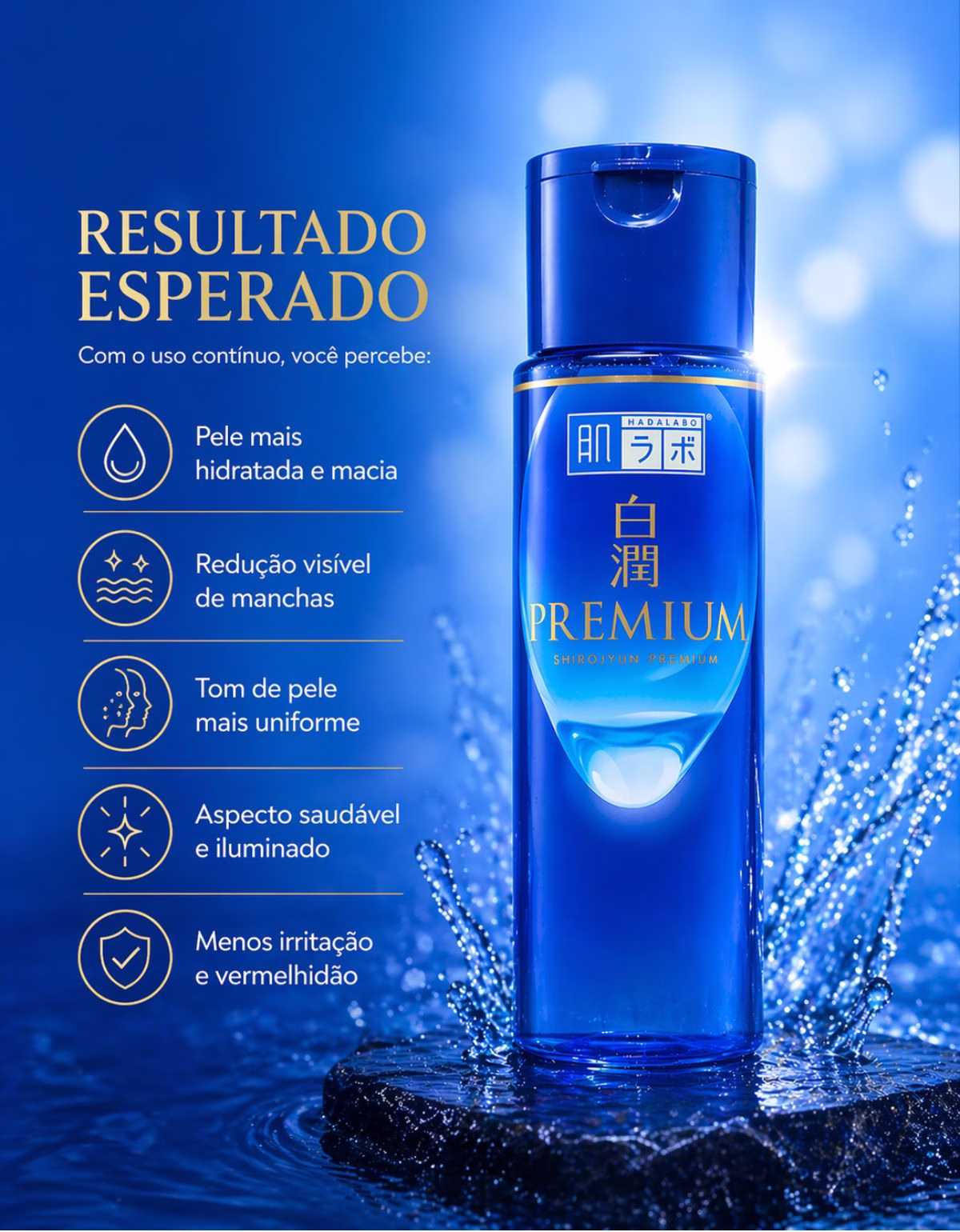Hada Labo Loção Facial 170ml com Ácido Hialurônico Antimanchas e Anti-idade - Imagem 6