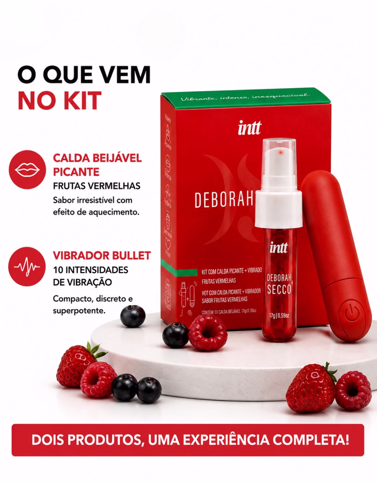 Kit Bullet Vibrador Calda Beijável Picante - Imagem 8