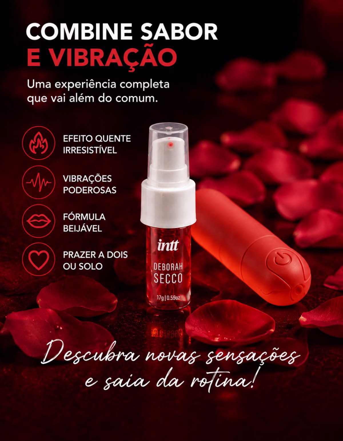 Kit Bullet Vibrador Calda Beijável Picante - Imagem 11