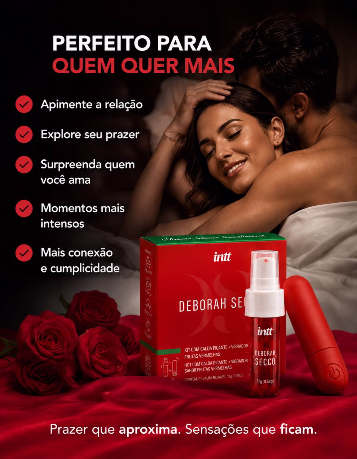 Kit Bullet Vibrador Calda Beijável Picante - Imagem 12