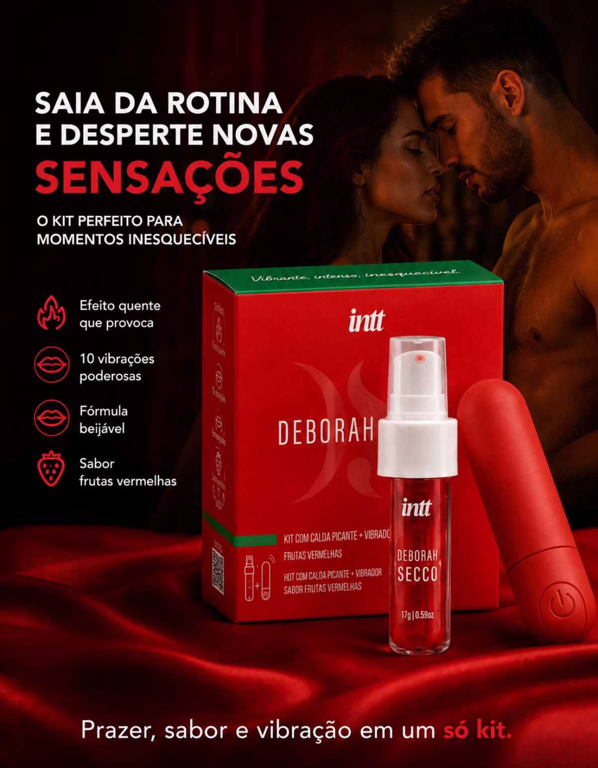 Kit Bullet Vibrador Calda Beijável Picante - Imagem 7