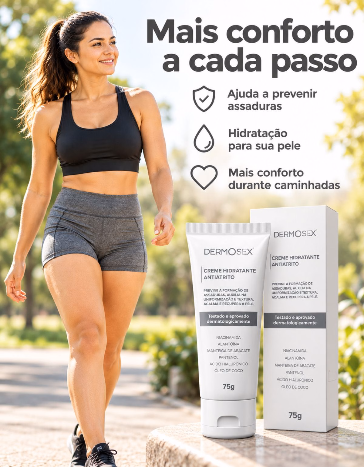 Creme Antiatrito Dermosex Hidratante 75g - Imagem 2