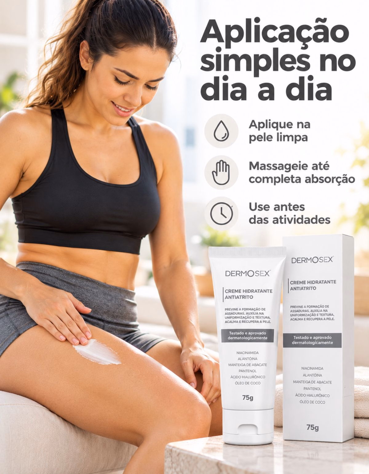 Creme Antiatrito Dermosex Hidratante 75g - Imagem 3