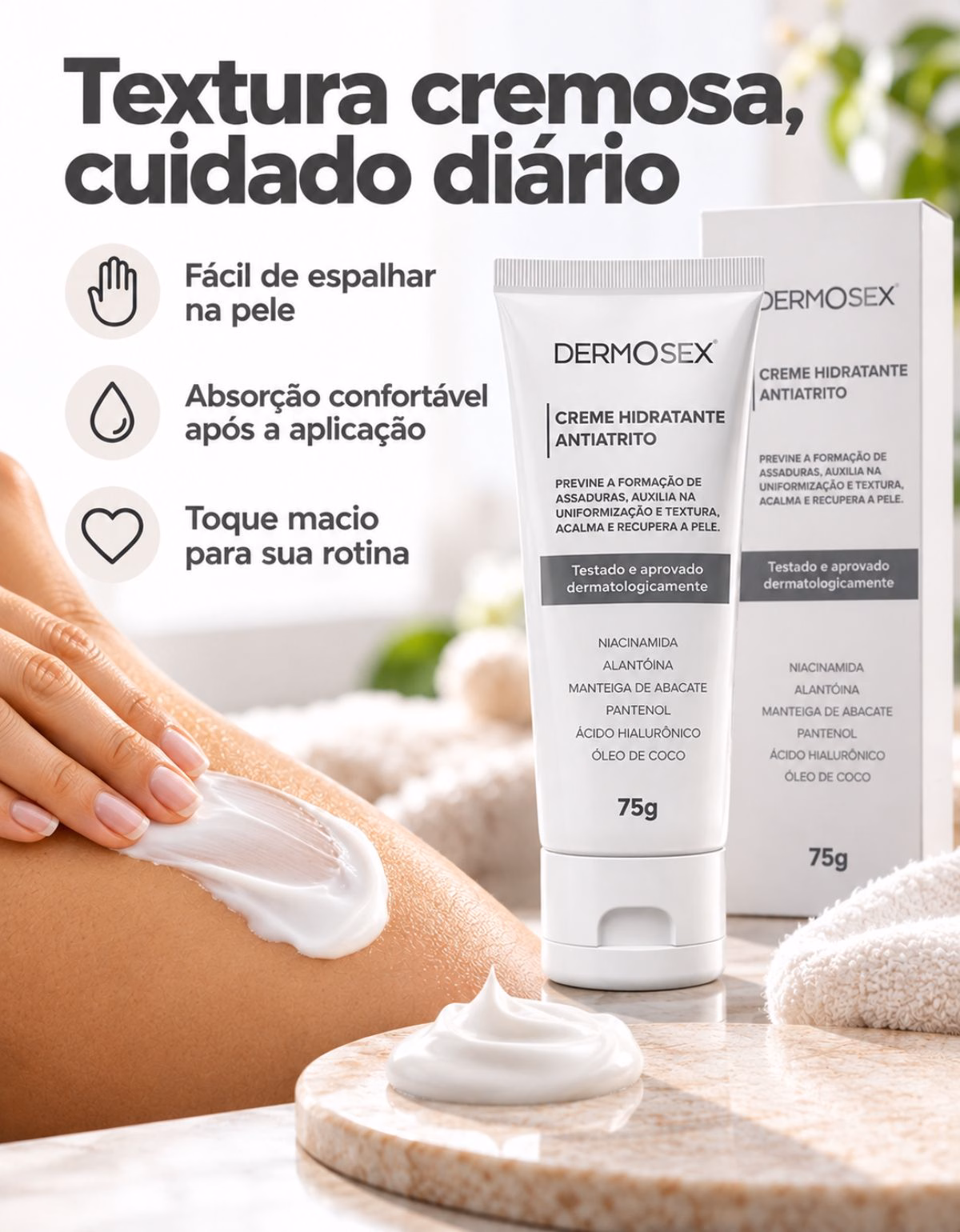 Creme Antiatrito Dermosex Hidratante 75g - Imagem 5